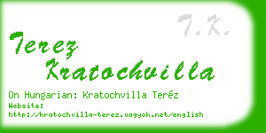 terez kratochvilla business card
